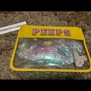 Stoney Clover Lane flat pouch with peeps and bunny patch.